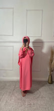 Charger l&#39;image dans la galerie, Abaya voile intégré enfant rose
